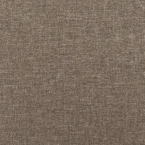 vidaXL Κρεβάτι Boxspring με Στρώμα Taupe 120x200 εκ. Υφασμάτινο