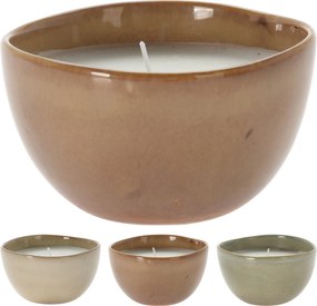 JΚ Home Décor - Κερί σε Μπωλ Πορσελάνη 10x6cm 3Σχδ
