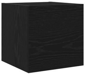 vidaXL Σετ Τηλεοπτικής Ντουλάπας 8 pcs Μαύρη Δρυς 80 x 30 x 30 εκ.