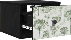 vidaXL Τοίχου κομοδίνο GOTHA Μαύρη Δρυς 36 x 33 x 25 εκ.