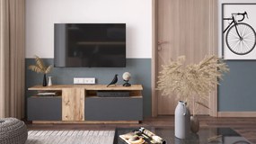 Stewehome Τηλεοπτική μονάδα με ντουλάπι και ράφι από πεύκο 150x29x44 cm