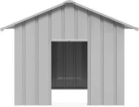 vidaXL Σπιτάκι σκύλου με οροφή 131x101x102 cm Γαλβανισμένος χάλυβας