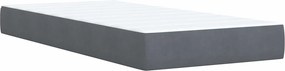 vidaXL Κρεβάτι box spring με στρώμα Σκούρο Γκρι 80 x 200 cm Βελούδο
