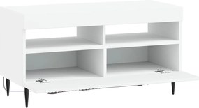 vidaXL Ντουλάπα LED Τηλεόρασης Λευκό Επεξεργασμένο Ξύλο