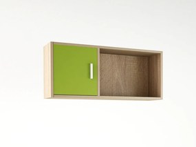 Intrahome Βιβλιοθήκη τοίχου κρεμαστή σε χρώμα δρυς-λαχανί 100x30x43 Intrahomesa-00652566