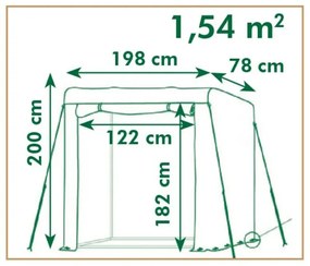 Nature Θερμοκήπιο για Ντομάτες 198 x 78 x 200 εκ.