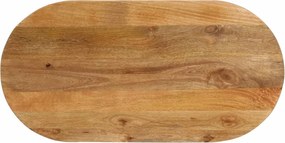 vidaXL Επιφάνεια Τραπεζιού Οβάλ 80x40x3,8 εκ. Μασίφ Ξύλο Μάνγκο