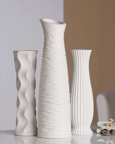 Βάζο ArteLibre Λευκό Κεραμικό 33.5cm Σε 3 Σχέδια