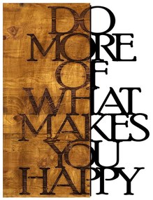 Διακοσμητικό Τοίχου Do More 899SKL1334 42x58cm Walnut-Black Wallity Μέταλλο,Ξύλο