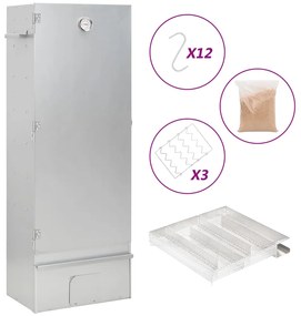 vidaXL Καπνιστήριο Μπάρμπεκιου με Σύστημα Κρύου Καπνού Γαλβαν. Χάλυβας