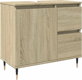 vidaXL Ντουλάπι Νιπτήρα Μπάνιου Sonoma Δρυς 65x33x60 εκ. Επεξ. Ξύλο