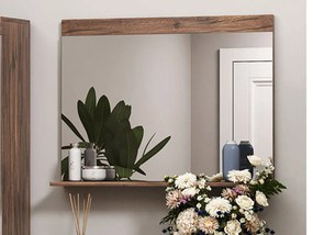 ARLET Καθρέπτης Τοίχου με Livorno Oak/Nimhpea Alba Ξύλινο Πλαίσιο 90x69x16cm