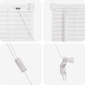 vidaXL Βενετσιάνικη Σκίαση Λευκός 150 x 130 εκ 25 mm PVC