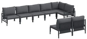 vidaXL Σετ Καναπέ Κήπου 8 pcs Ανθρακί Ατσάλι