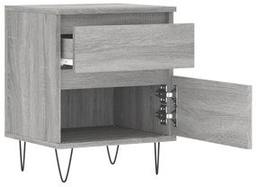 vidaXL Κομοδίνα 2 τεμ. Γκρι Sonoma 40 x 35 x 50 εκ. από Επεξεργ. Ξύλο