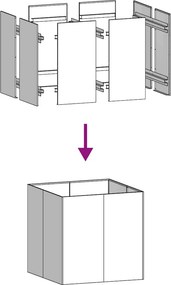 vidaXL Ζαρντινιέρα Λευκή 80x80x80 εκ. από Χάλυβα