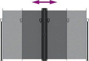 vidaXL Σκίαστρο Πλαϊνό Συρόμενο Μαύρο 200 x 1200 εκ.