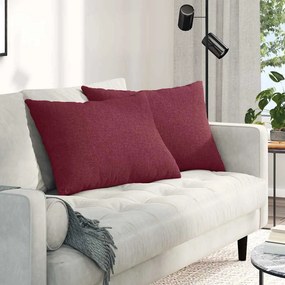 vidaXL Μαξιλάρι Καναπέ 2 pcs Κόκκινο 70 x 50 cm ύφασμα