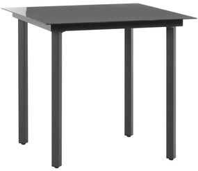 vidaXL Σετ Τραπεζαρίας Κήπου 3 τεμ. Μαύρο από Ρατάν PVC