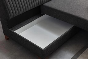 Corner Sofa-Bed West Left - Anthracite Anthracite