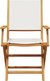 vidaXL Σετ Τραπεζαρίας Κήπου 5 τεμ. Κρεμ Ύφασμα/Μασίφ Πεύκου