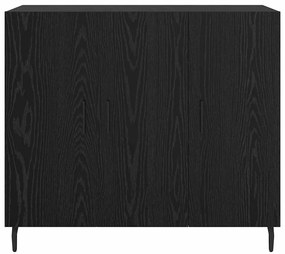 vidaXL Πλαϊνό γραφείο Μαύρο 90 x 34 x 80 εκ. Επεξεργασμένο ξύλο