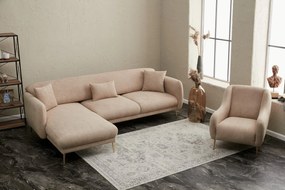 Corner Sofa-Bed Simena Left - Beige Beige
Gold