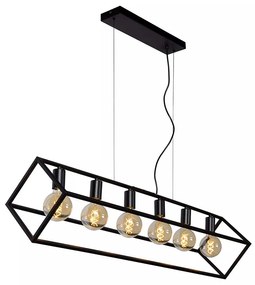 Φωτιστικό Κρεμαστό Lucide 00425-06-30 FABIAN Μαύρο Ματ (Black Mat)