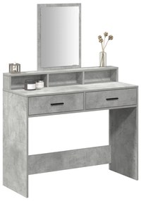 vidaXL Τουαλέτα με Συρτάρια Γκρι Σκυρόδεμα 100x41x140 εκ.