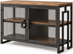 Έπιπλο Τηλεόρασης Καρυδί / Μαύρο MAILO 90x36x54