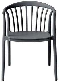 Καρέκλα Mira Fylliana FL7100 Γκρί σκούρο 51x56x77 εκ. 4αδα 51x56x77 εκ.