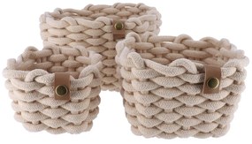 Καλάθια Αποθήκευσης (Σετ 3τμχ) T-D Rope Beige 84208169