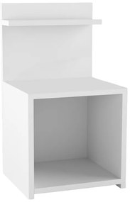 Κομοδίνο Kassito pakoworld μελαμίνη σε λευκή απόχρωση 35x32x63εκ