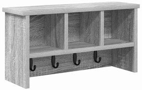 vidaXL Τοίχου Κρεμάστρα Γκρι sonoma 50 x 16 x 26 εκ Επεξεργασμένο ξύλο