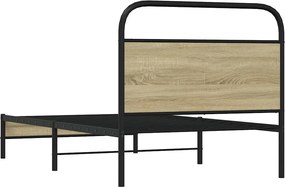 vidaXL Πλαίσιο Κρεβ. Χωρ. Στρώμα Sonoma Δρυς 90x200 εκ. Επεξ. Ξύλο