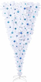 vidaXL Τεχνητό Χριστουγεννιάτικο Δέντρο Λευκό 240 cm PVC και Χάλυβας