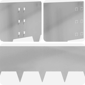 vidaXL Περίγραμμα γκαζόν 20 τμχ. 100 x 30 cm Γαλβανισμένος Χάλυβας