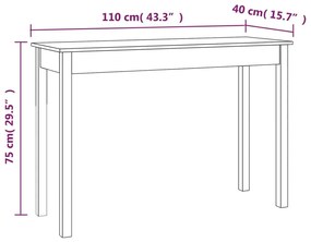 Τραπέζι Κονσόλα 110 x 40 x 75 εκ. από Μασίφ Ξύλο Πεύκου - Καφέ