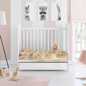 Σεντόνι Βρεφικό Με Λάστιχο Baloon 76 Beige DimCol Κούνιας 70x155cm 100% Βαμβακερή Φανέλα