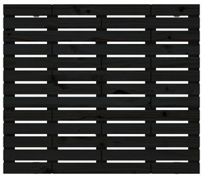 vidaXL Κεφαλάρι Τοίχου Μαύρο 146x3x91,5 εκ. από Μασίφ Ξύλο Πεύκου