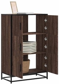 vidaXL Highboard καφέ δρυς Κατασκευασμένο ξύλο και μέταλλο