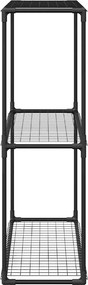 vidaXL Ράφι φυτών 3 επιπέδων Μαύρο 100 x 32 x 102 εκ. Ατσάλι