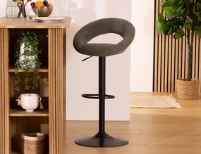 ΚΑΡΈΚΛΕΣ &amp; ΠΟΛΥΘΡΌΝΕΣ SASHA CED/BLK ADJ BAR STOOL ATMOSPHERA 207338B
