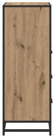 vidaXL Ντουλάπι Μπάνιου με συρτάρι artisan δρυς 35 x 37.5 x 100 εκ.