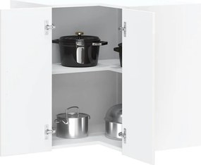 VidaXL Γωνιακό ντουλάπι τοίχου κουζίνας "Kalmar" High Gloss White