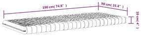 ΣΤΡΩΜΑ ΑΦΡΟΥ 7 ΖΩΝΩΝ ΣΚΛΗΡΟΤΗΤΑ 20 ILD ΛΕΥΚΟ 90 X 190 ΕΚ. 356350