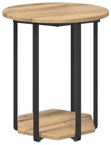 vidaXL Σετ βοηθητικά τραπεζάκια με ράφι 2 pcs Δρυς Artisan και Μαύρο