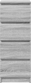 vidaXL Ντουλάπι Γκρι Sonoma 37,5x35x99 εκ. από Επεξεργασμένο Ξύλο