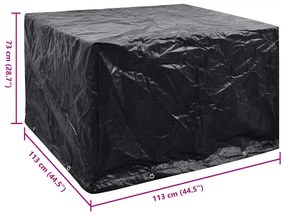 vidaXL Κάλυμμα Επίπλων Κήπου με 8 Κρίκους 113 x 113 x 73 εκ.