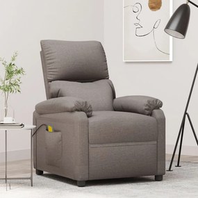 vidaXL Πολυθρόνα Μασάζ Taupe Υφασμάτινη